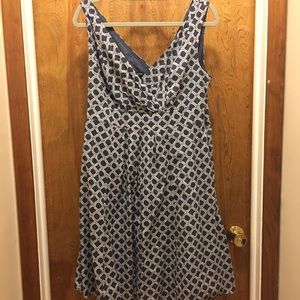 Navy and White Nautical Inspired Cotton Dress